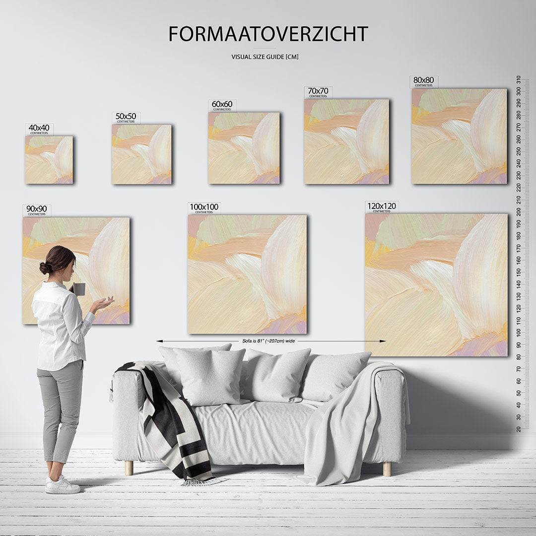 Zachte kleuren harmonie Kunstwerk