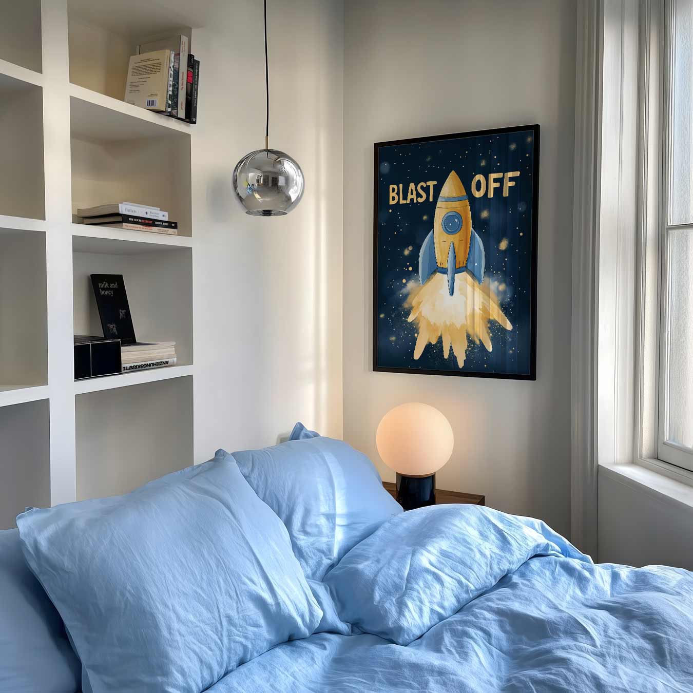Ruimteavontuur Rakettenposter-WallArtistic