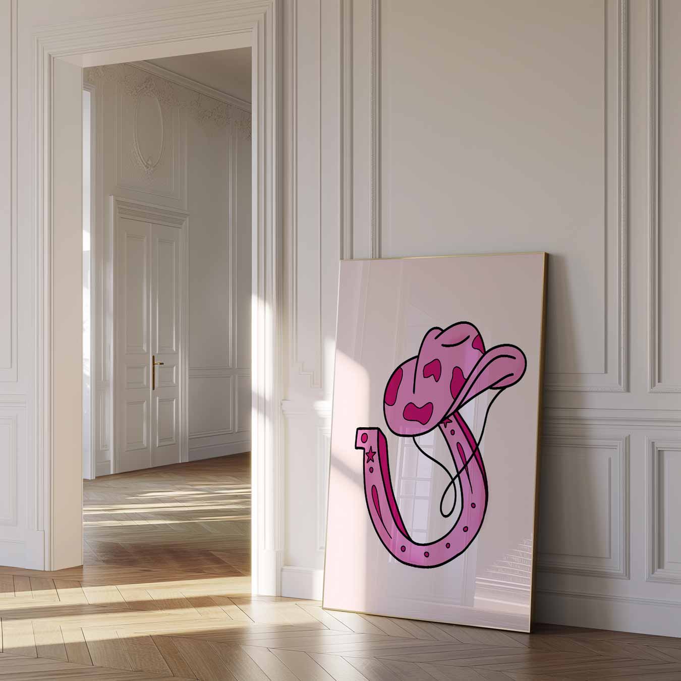 Roze Cowboy Magie Poster-WallArtistic