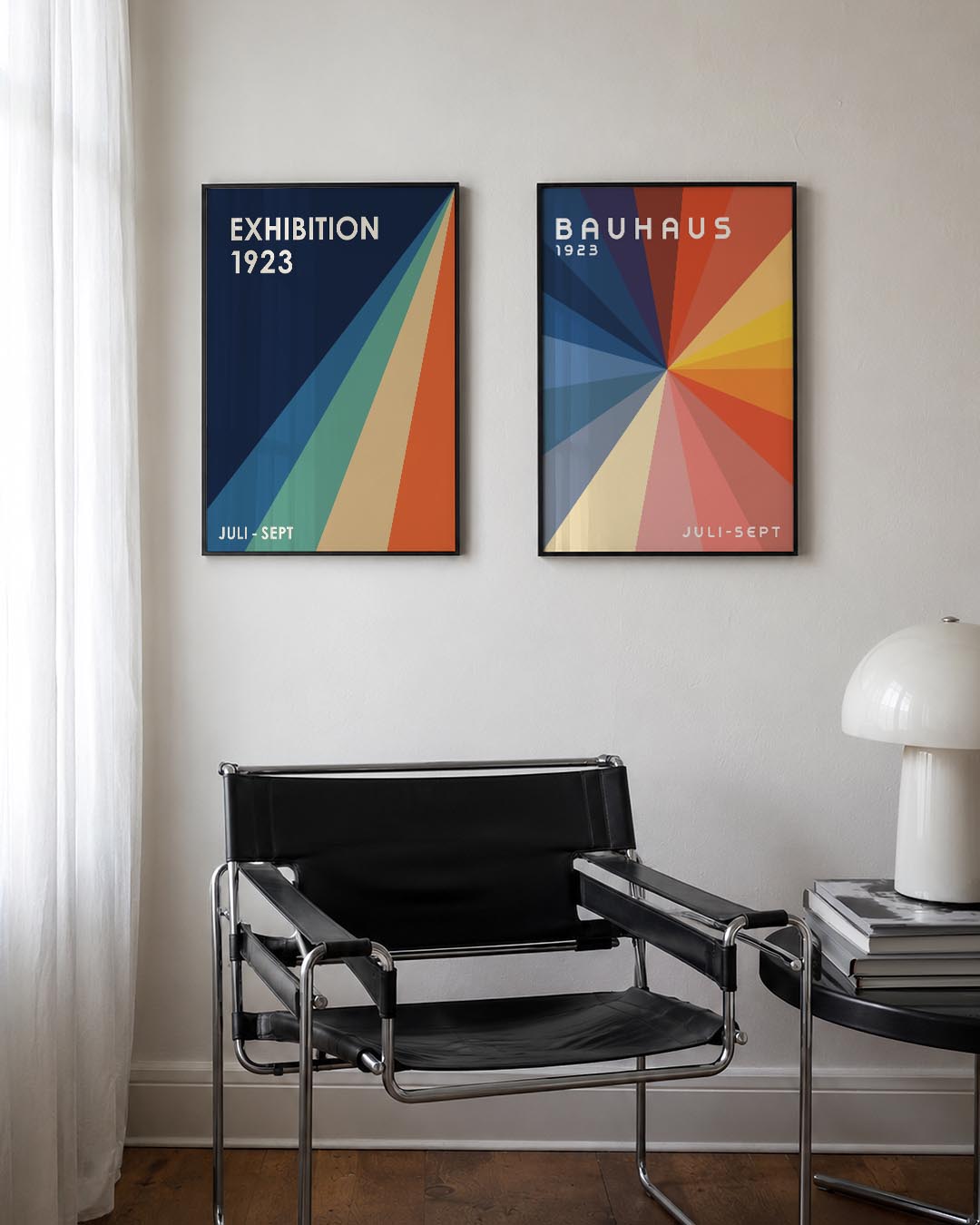 Kleurrijke stralen Posterset