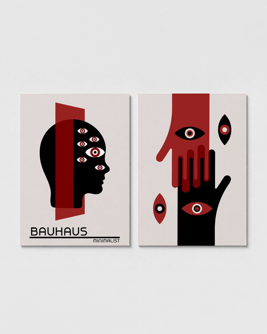 Oog en silhouet Posterset