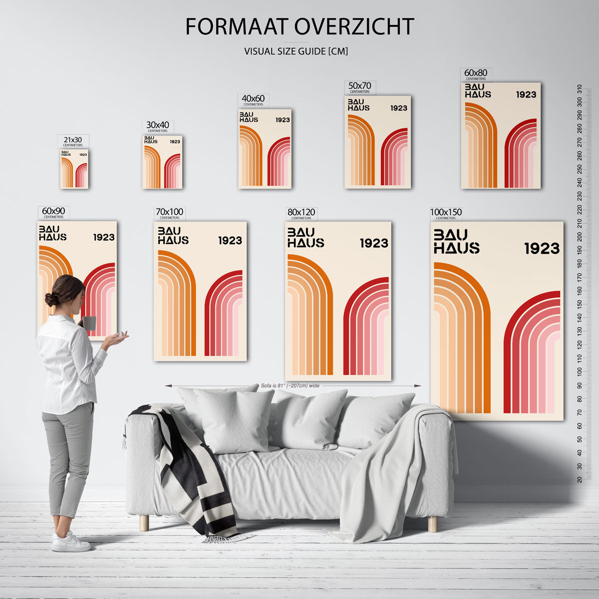 Kleurvlakken en lijnen Poster
