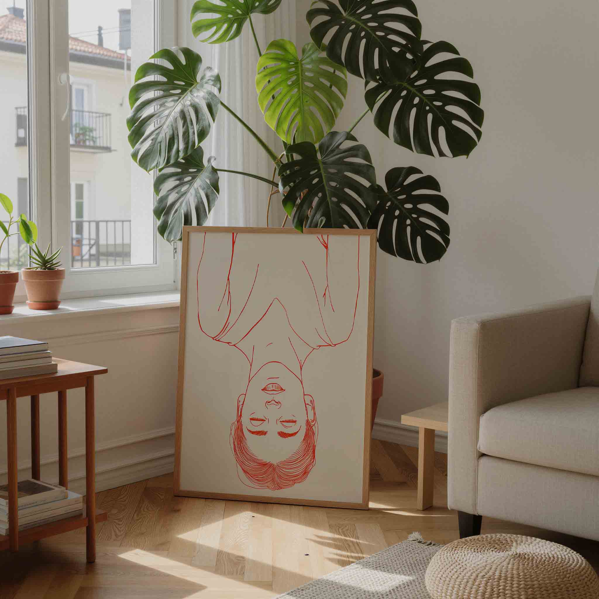 Omgekeerd gezicht Poster