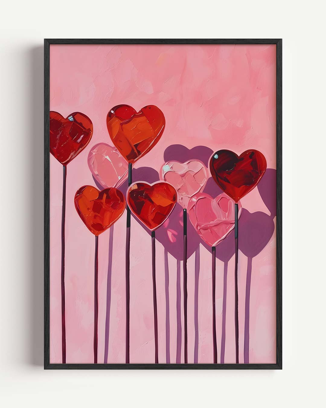 Hartvormige Bloemen Poster-WallArtistic
