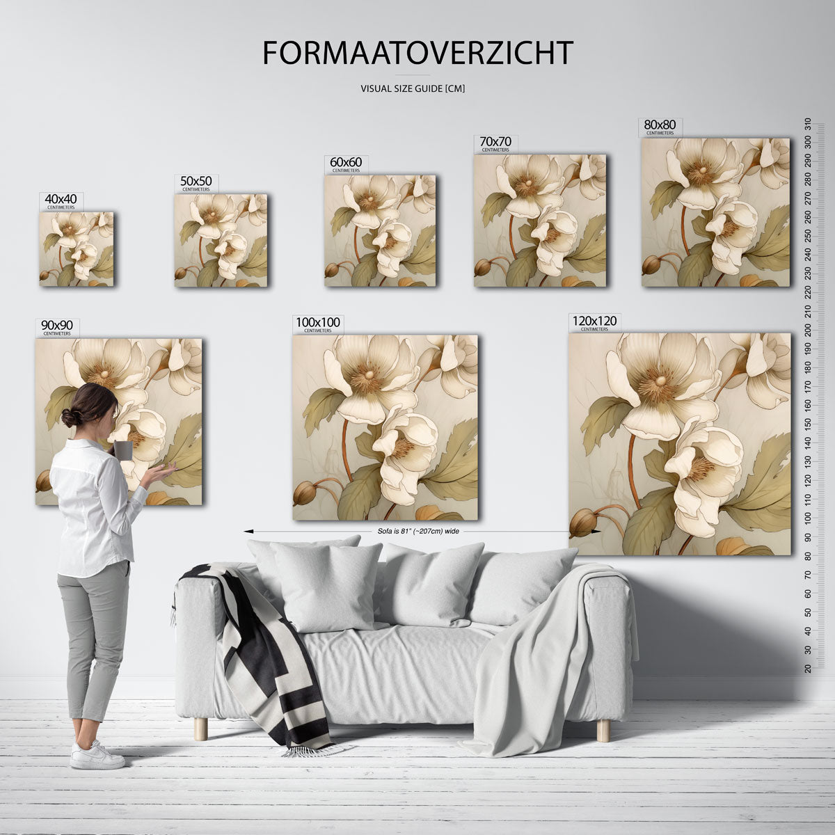 Bloemen en bladeren Poster
