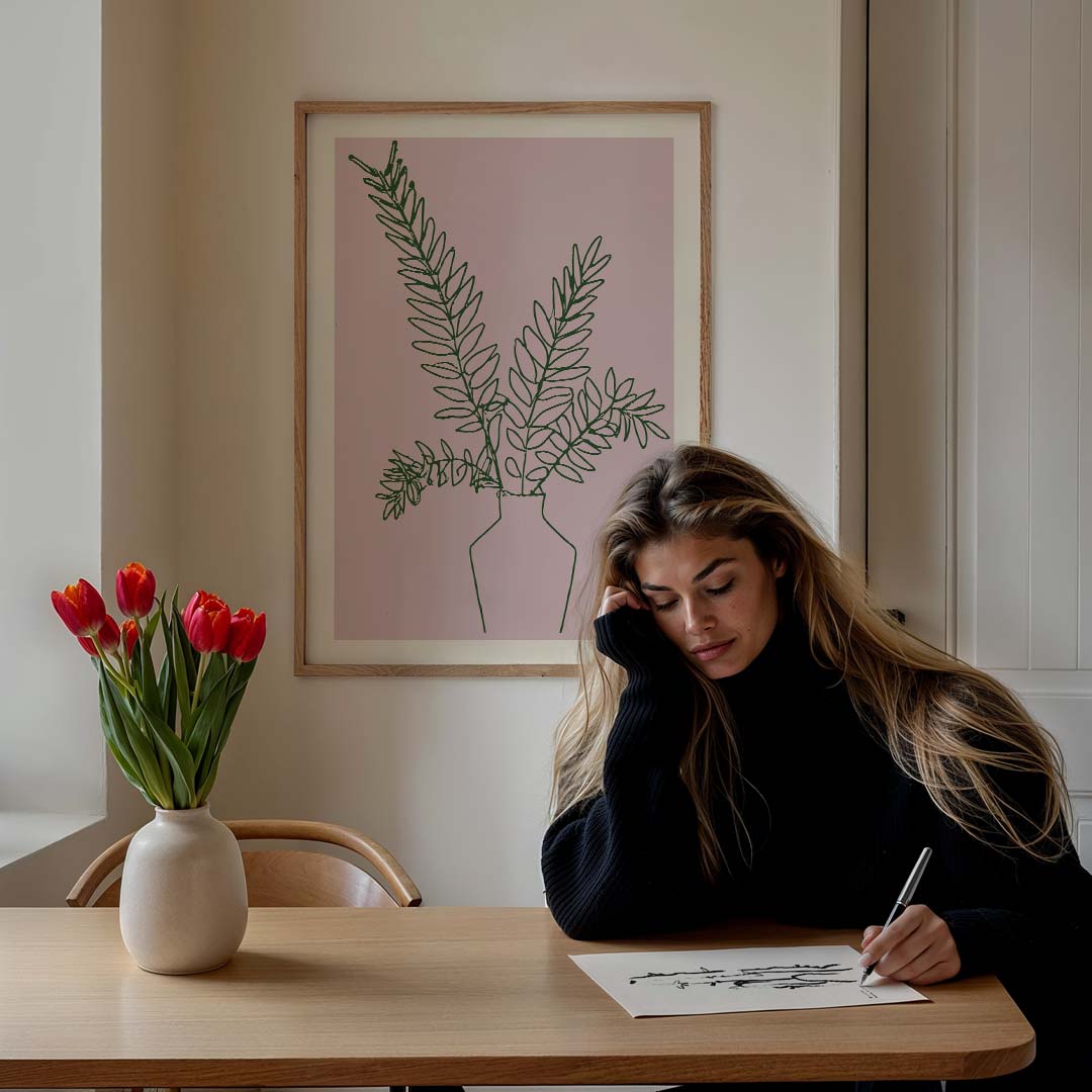 Botanische Lijntekening Poster-WallArtistic
