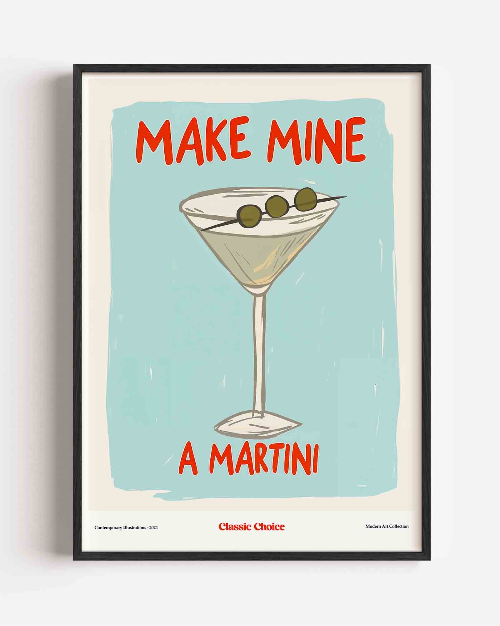 Martini glas Poster