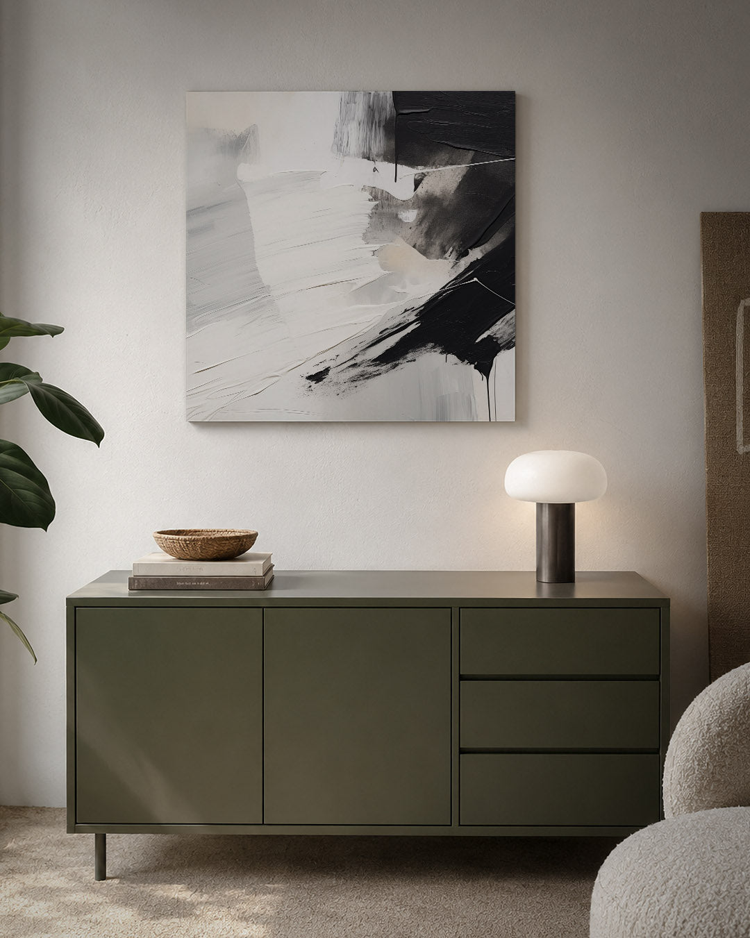 Dynamische penseelstreken Kunstwerk