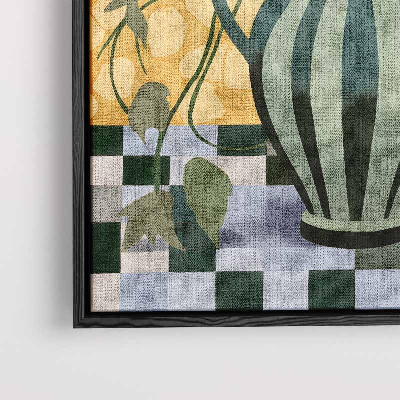 Gouden Bloemendroom Kunstwerk-canvas-dibond-plexiglas-wanddecoratie-WallArtistic
