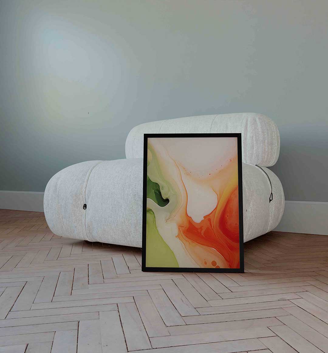 Vloeiende kleuren Poster