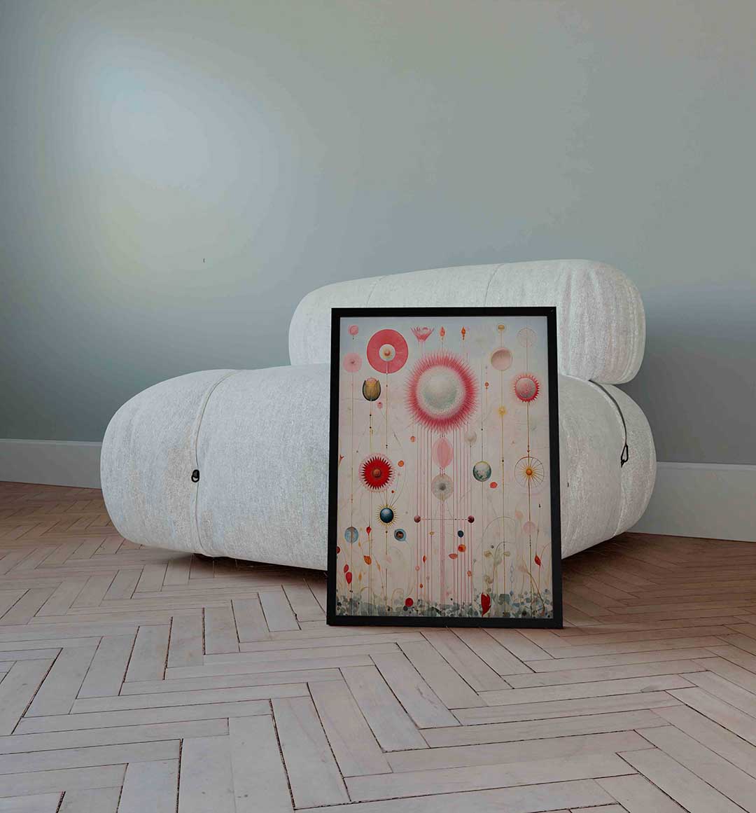 Bloemvormen en cirkels Poster
