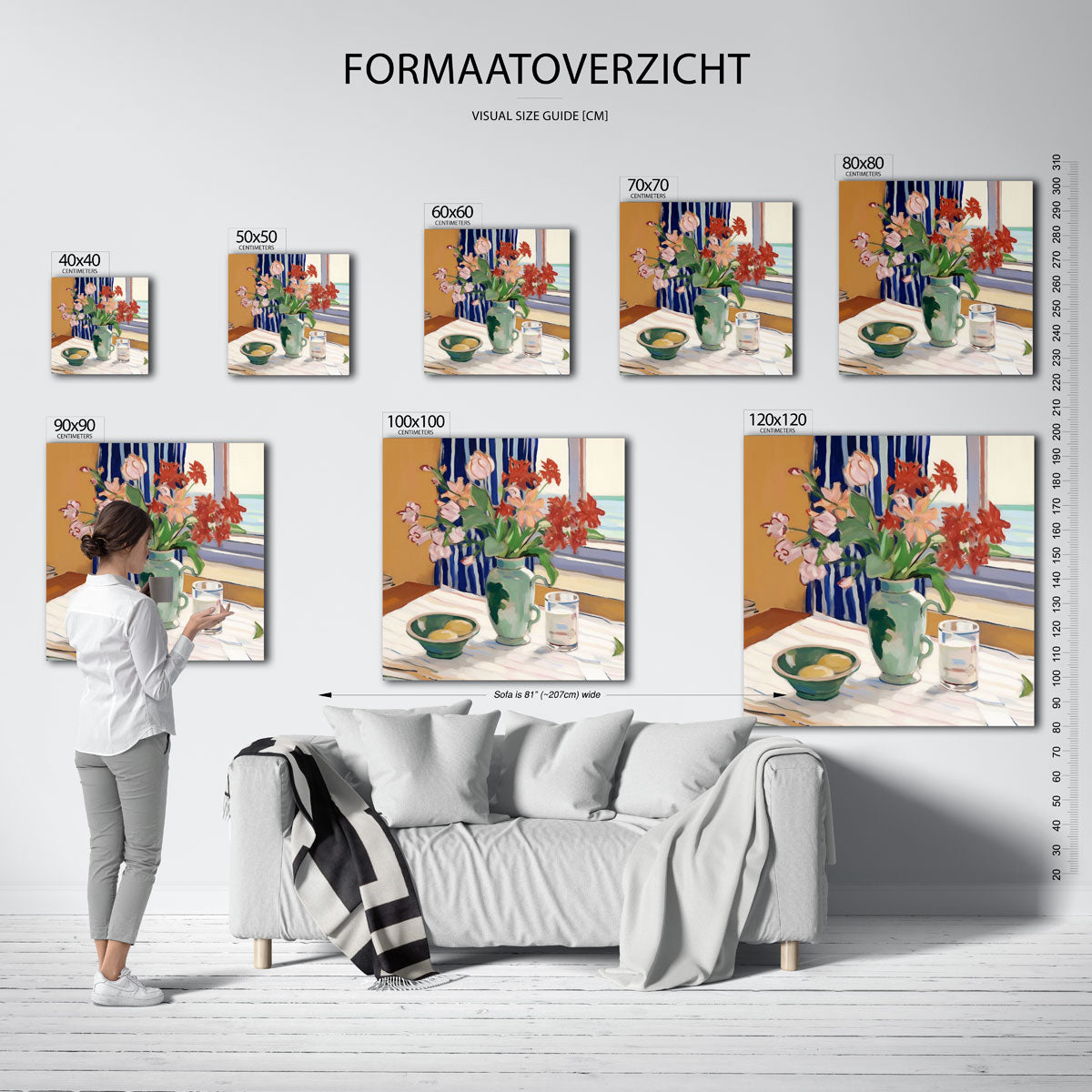 Bloemen in vaas Poster