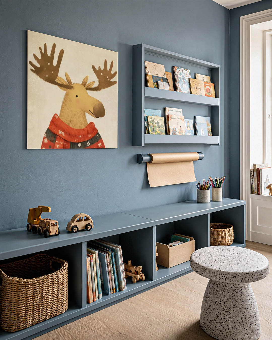 Vrolijke eland illustratie Kunstwerk