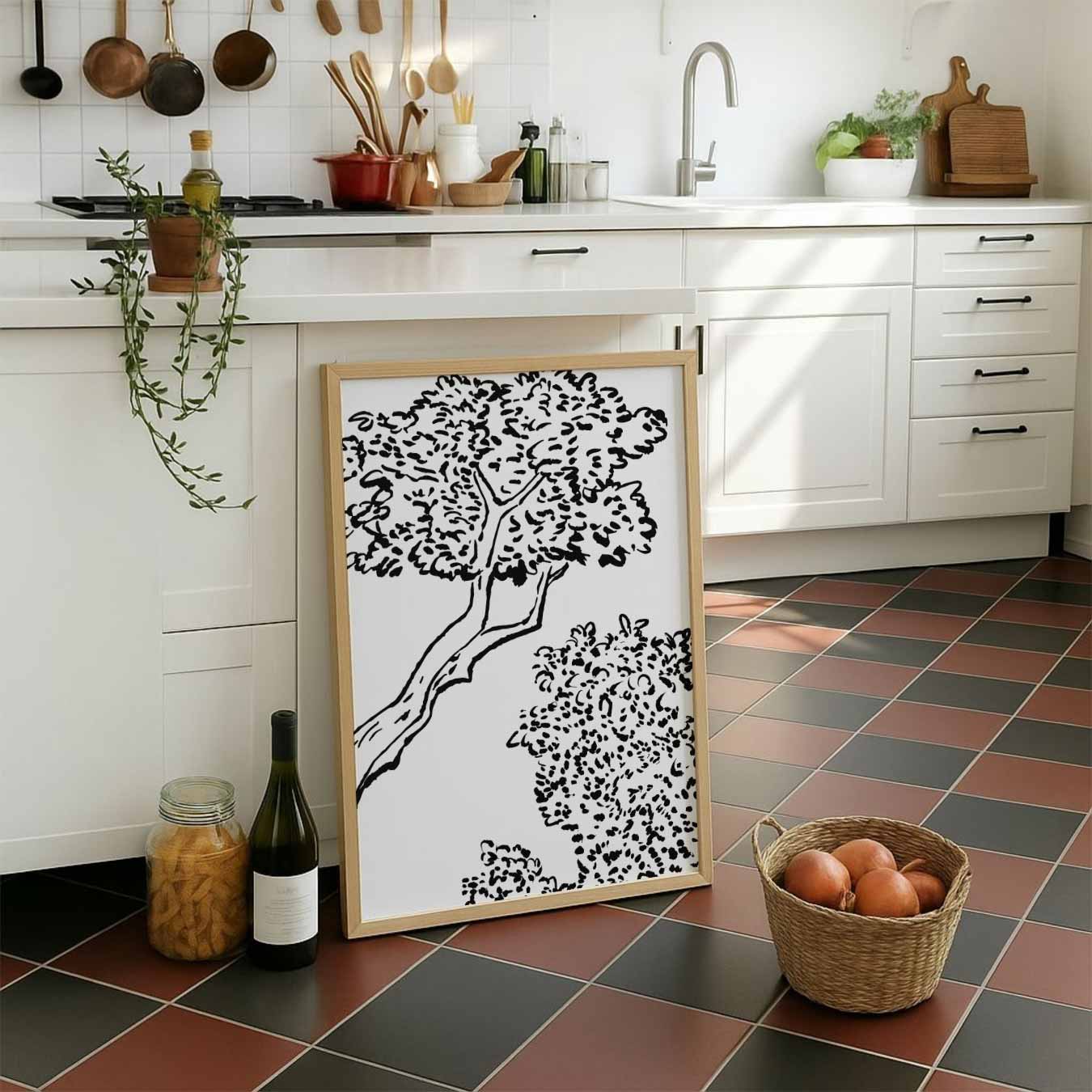 Tijdloze Boomillustratie Poster-WallArtistic