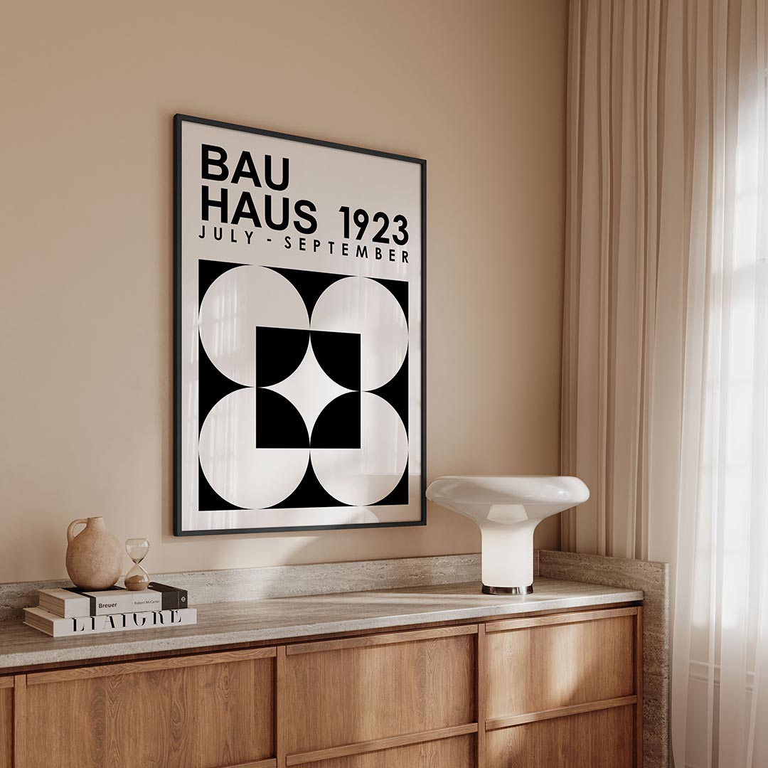 Zwart wit geometrie Poster