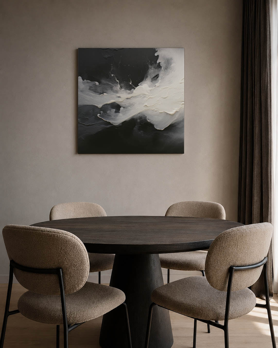 Dynamische vloeistofbeweging Kunstwerk