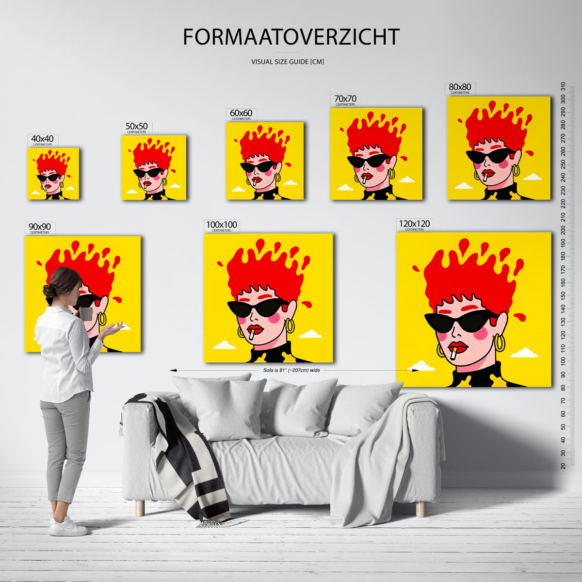 Vrouw met rode haren Poster