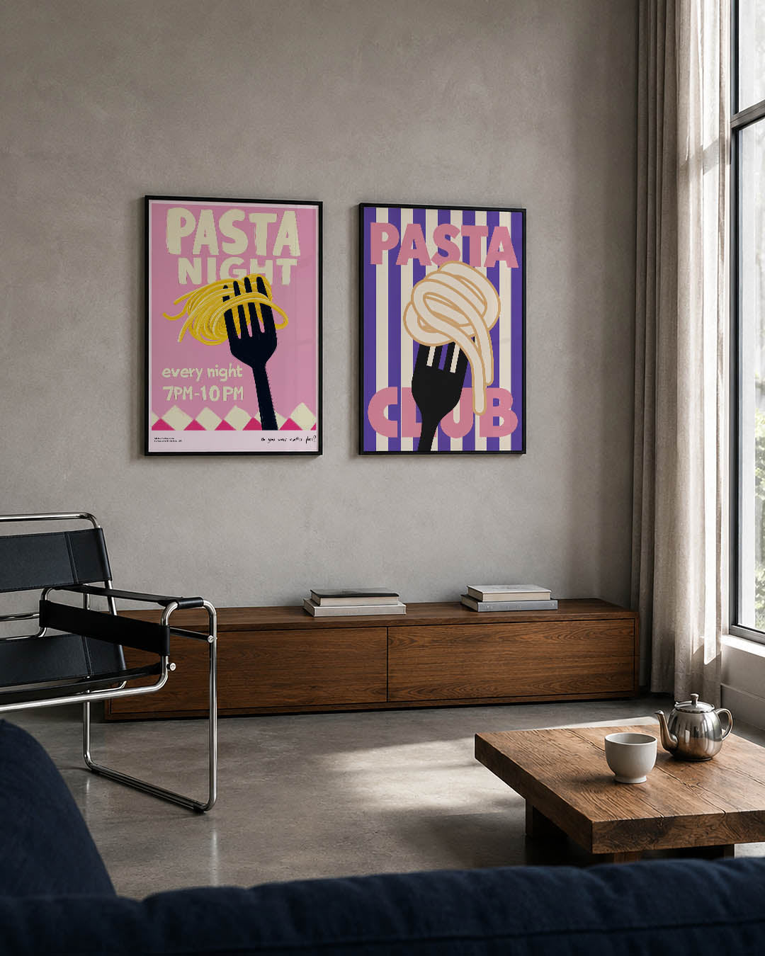 Speelse pastelcompositie Posterset