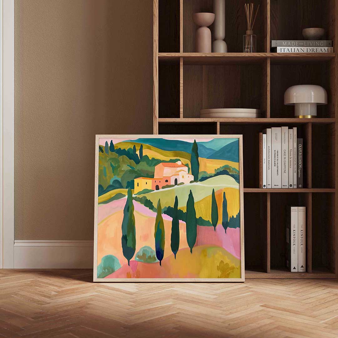 Landschap met cipressen Poster