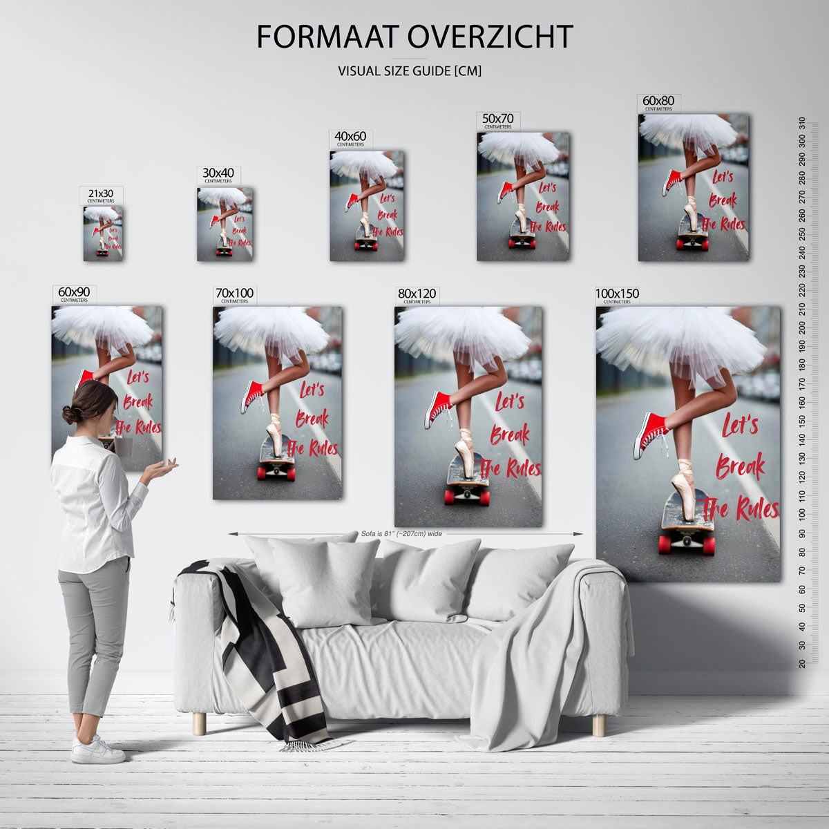 Ballerina en skateboard Poster