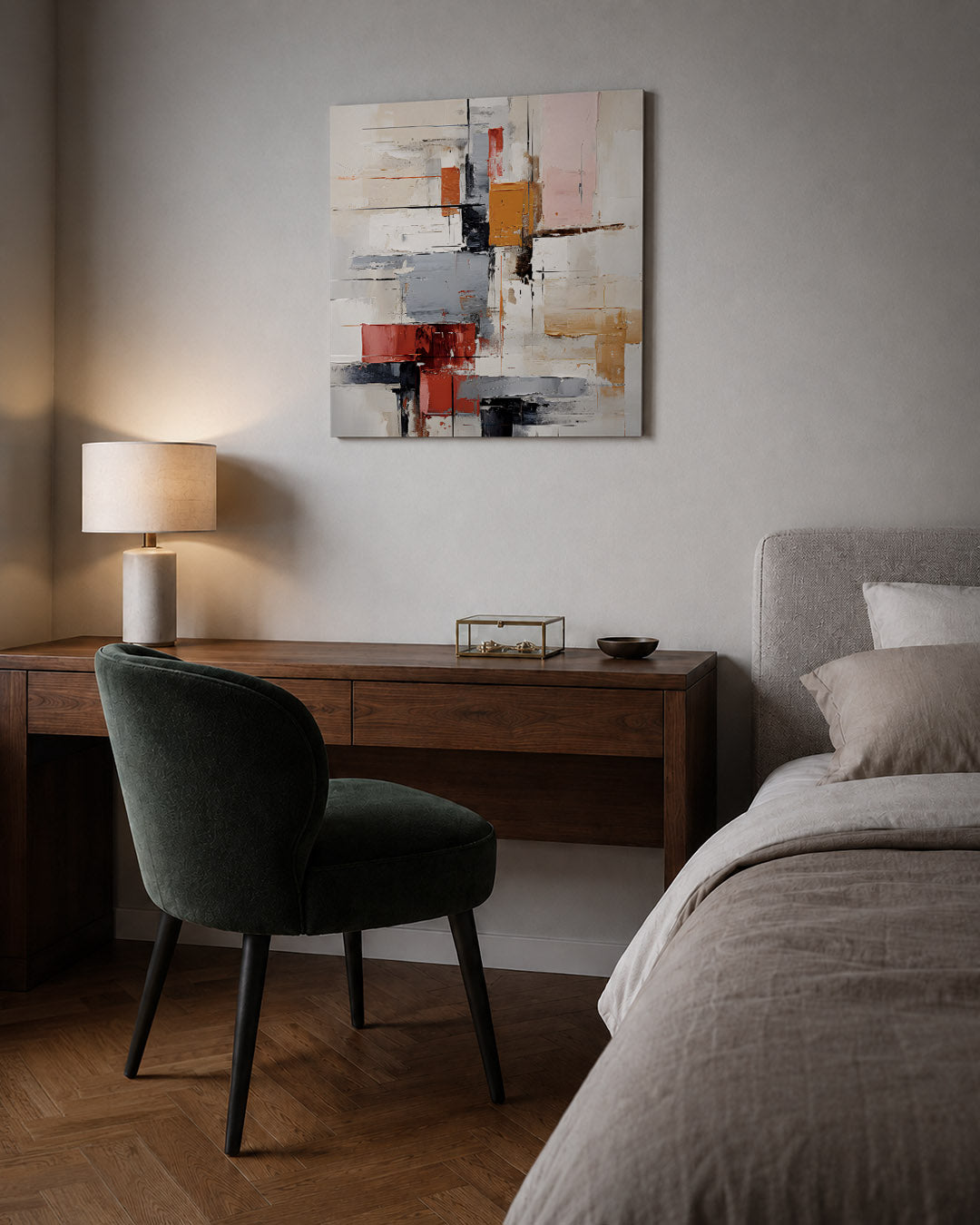 Geometrische kleurencompositie Kunstwerk