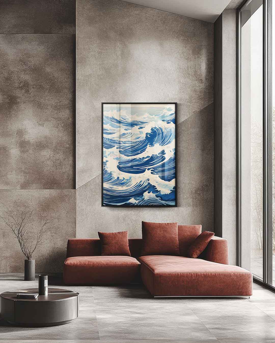 Golven van de Oceaan Kunstwerk-canvas-dibond-plexiglas-wanddecoratie-WallArtistic