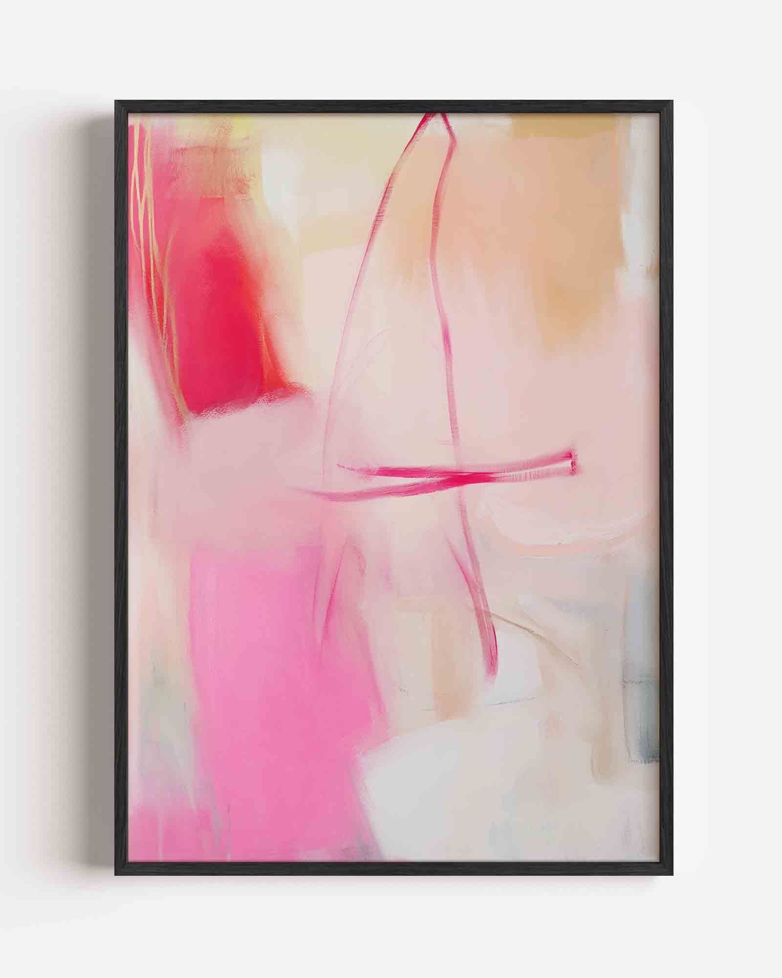 Abstracte roze vormen Poster