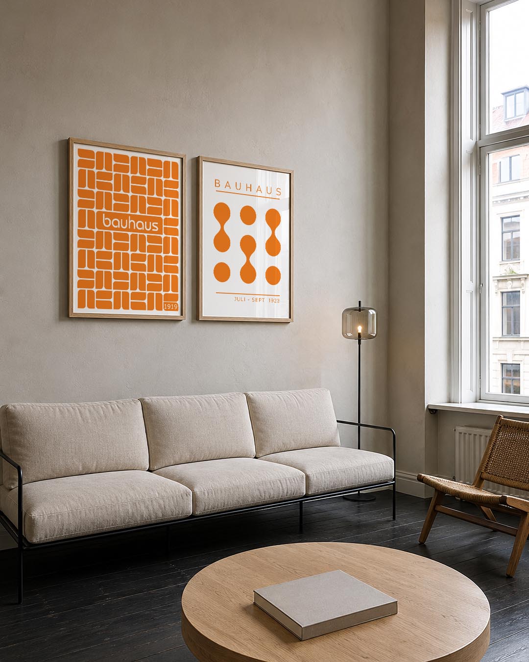 Oranje vormenspel Posterset