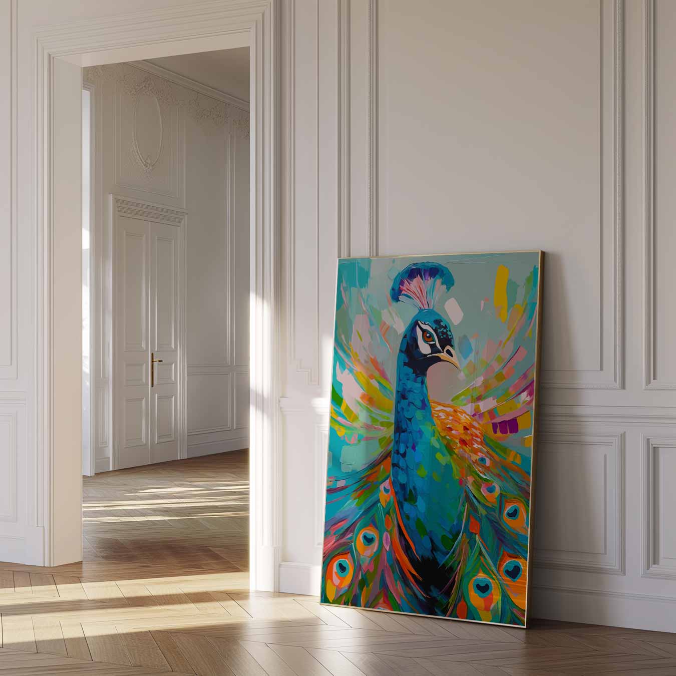 Kleurrijke Pauwenpracht Poster-WallArtistic