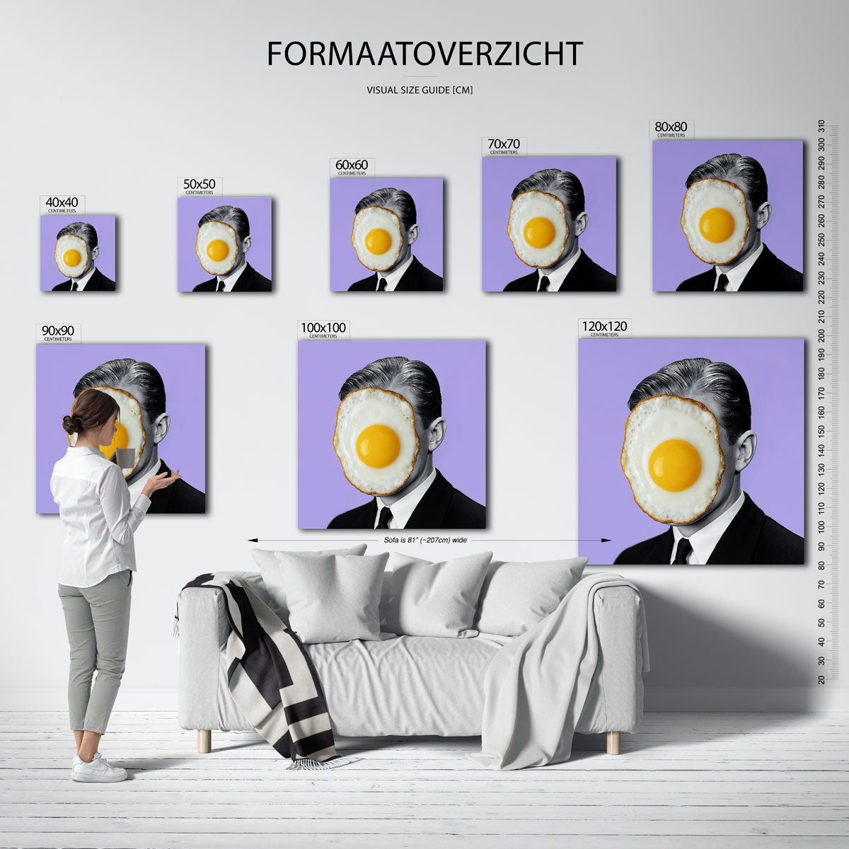Man met gebakken ei Poster