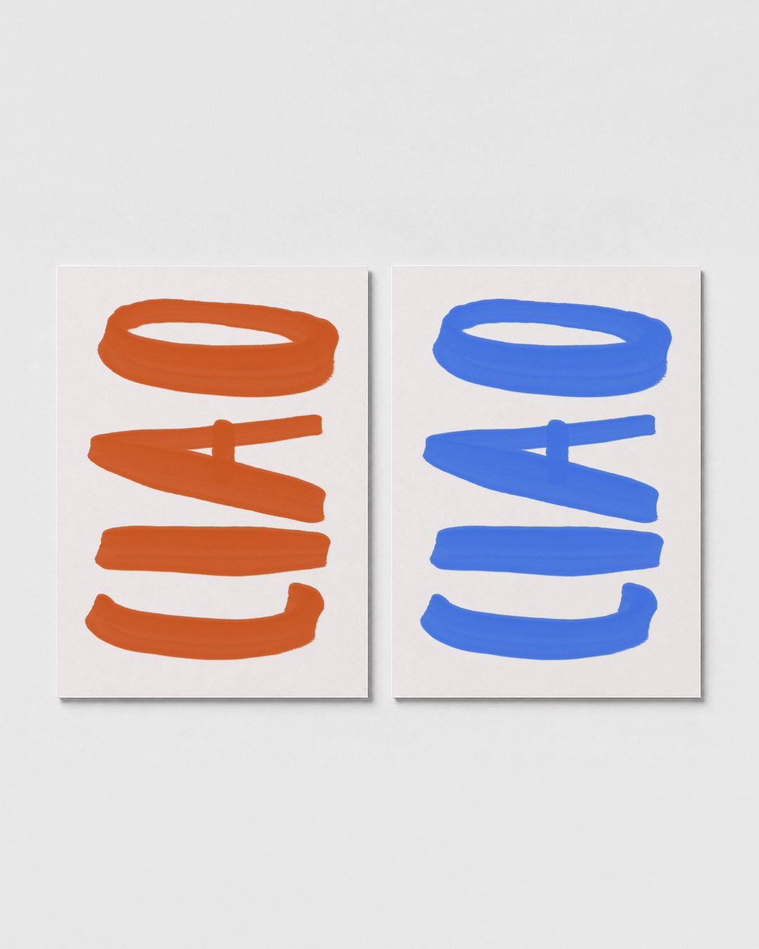 Oranje vormenspel Posterset