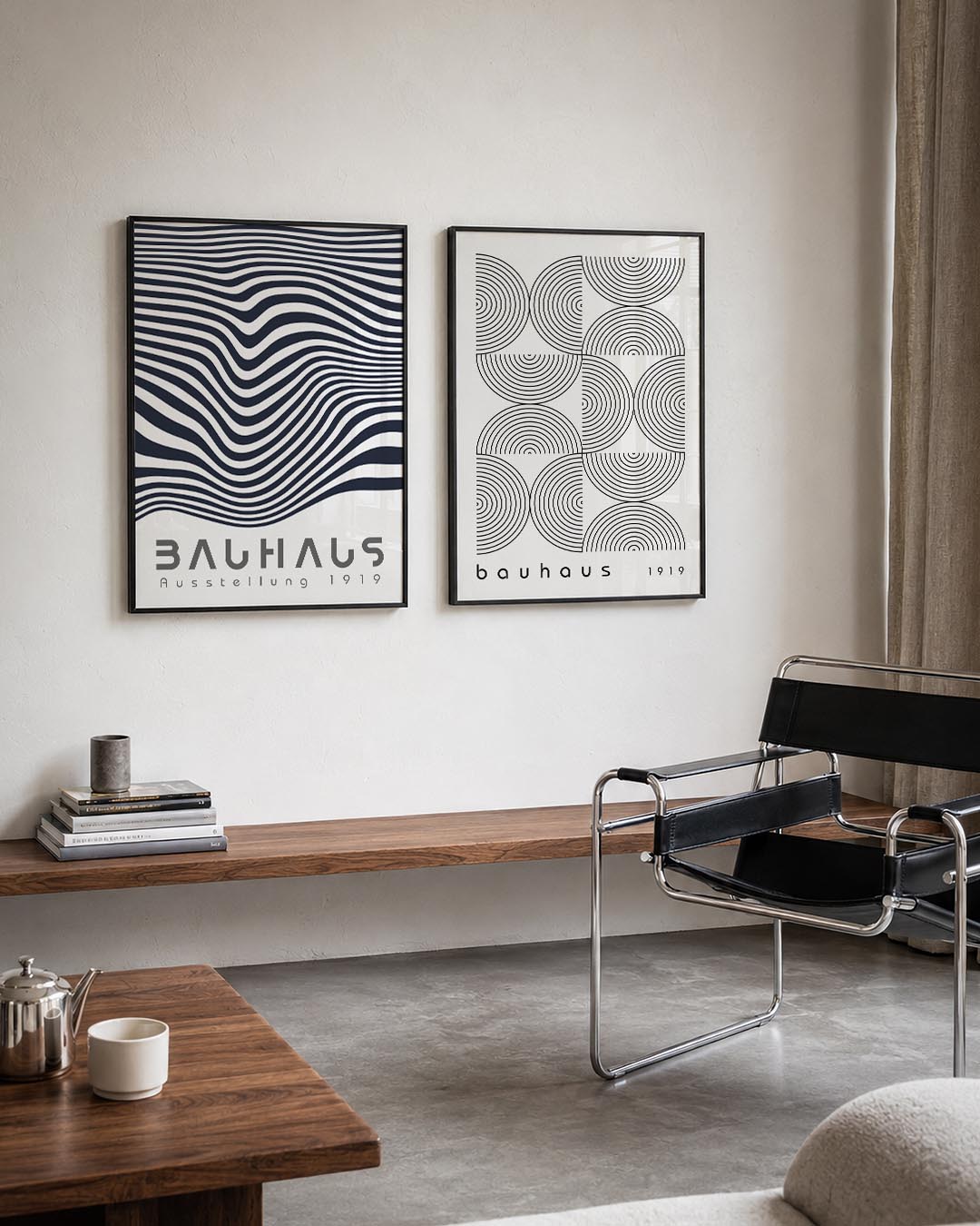 Golvend lijnenspel Posterset