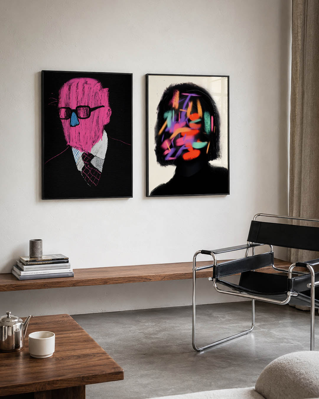 Kleurrijk portret Posterset