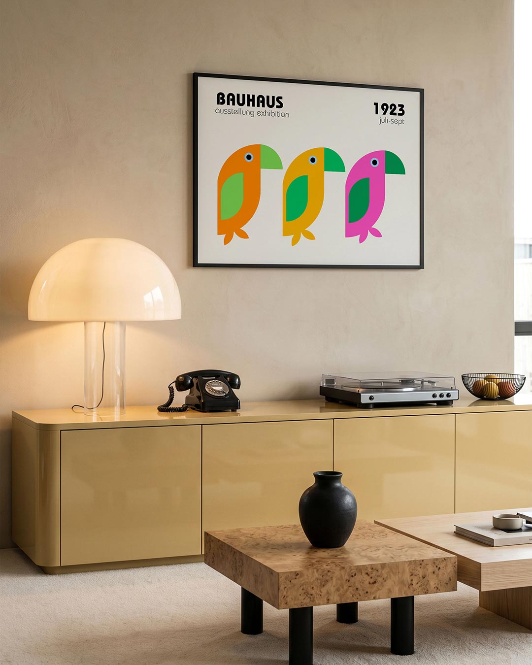 Vogels en kleurvlakken Poster