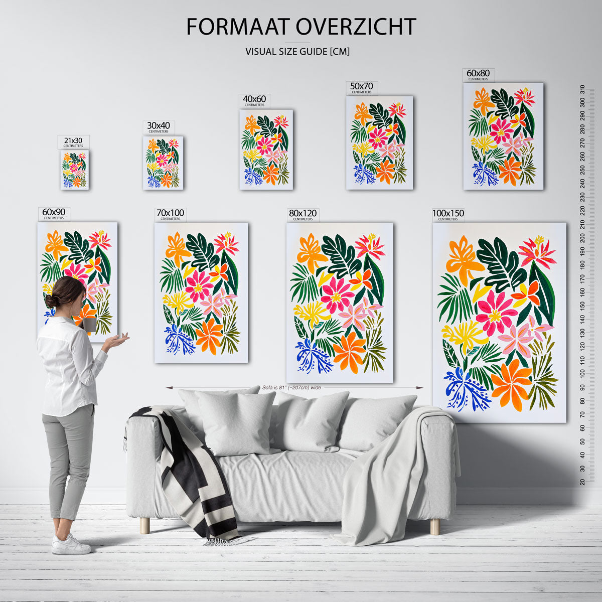Tropische bloemen Poster
