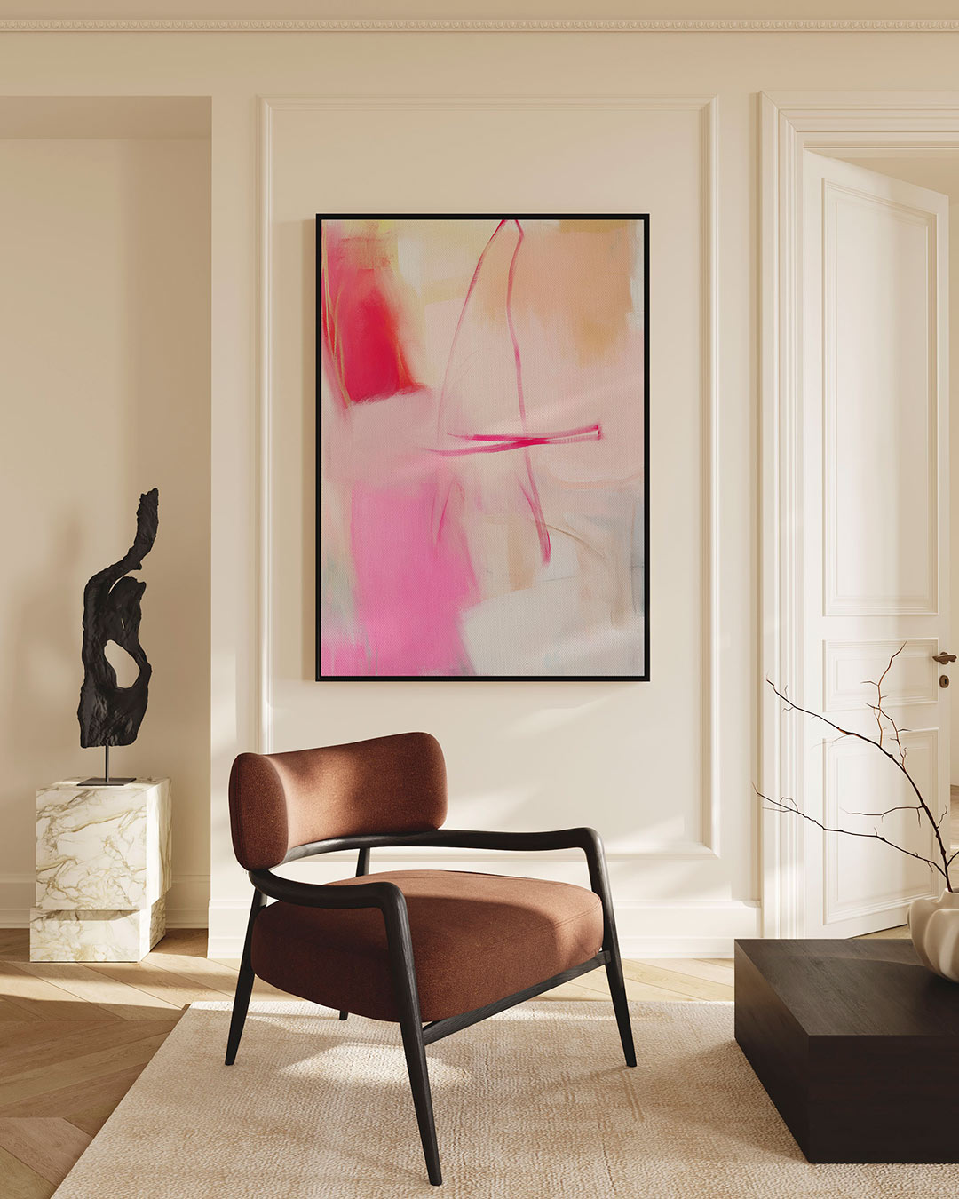 Vloeiende kleurencompositie Kunstwerk
