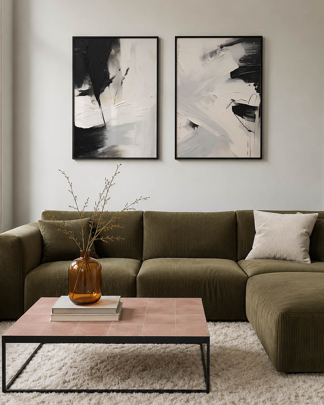 Zwart wit dynamiek Posterset