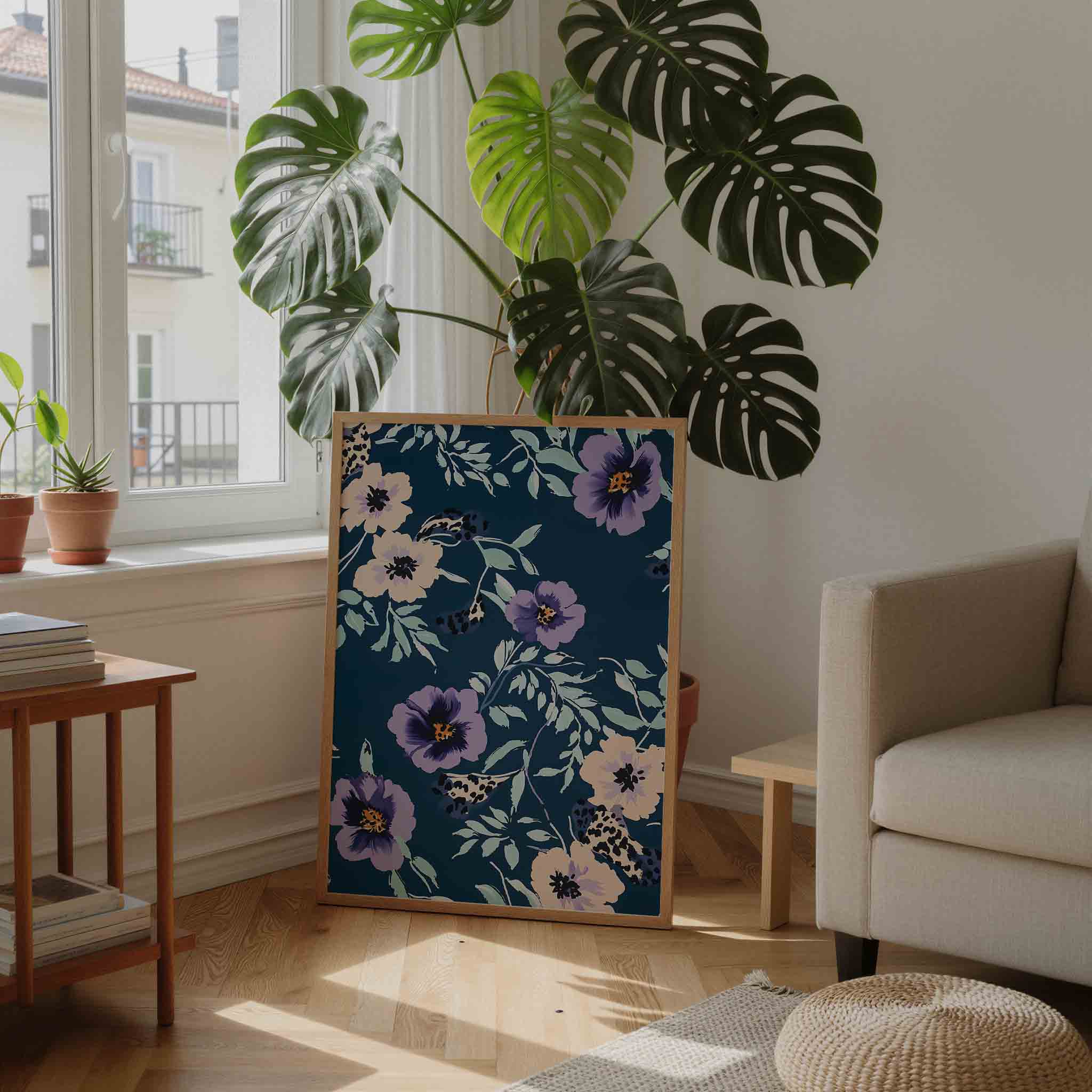 Bloemen en bladeren Poster