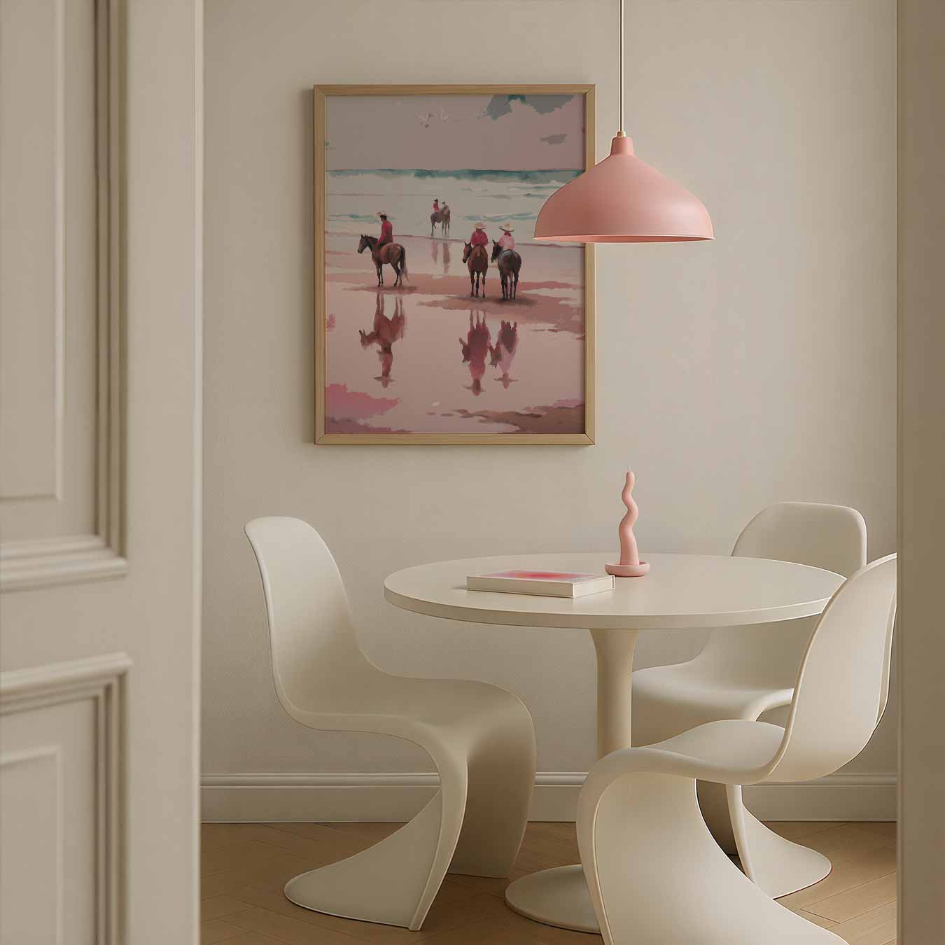 Strandpaarden Wanddecoratie Poster-WallArtistic