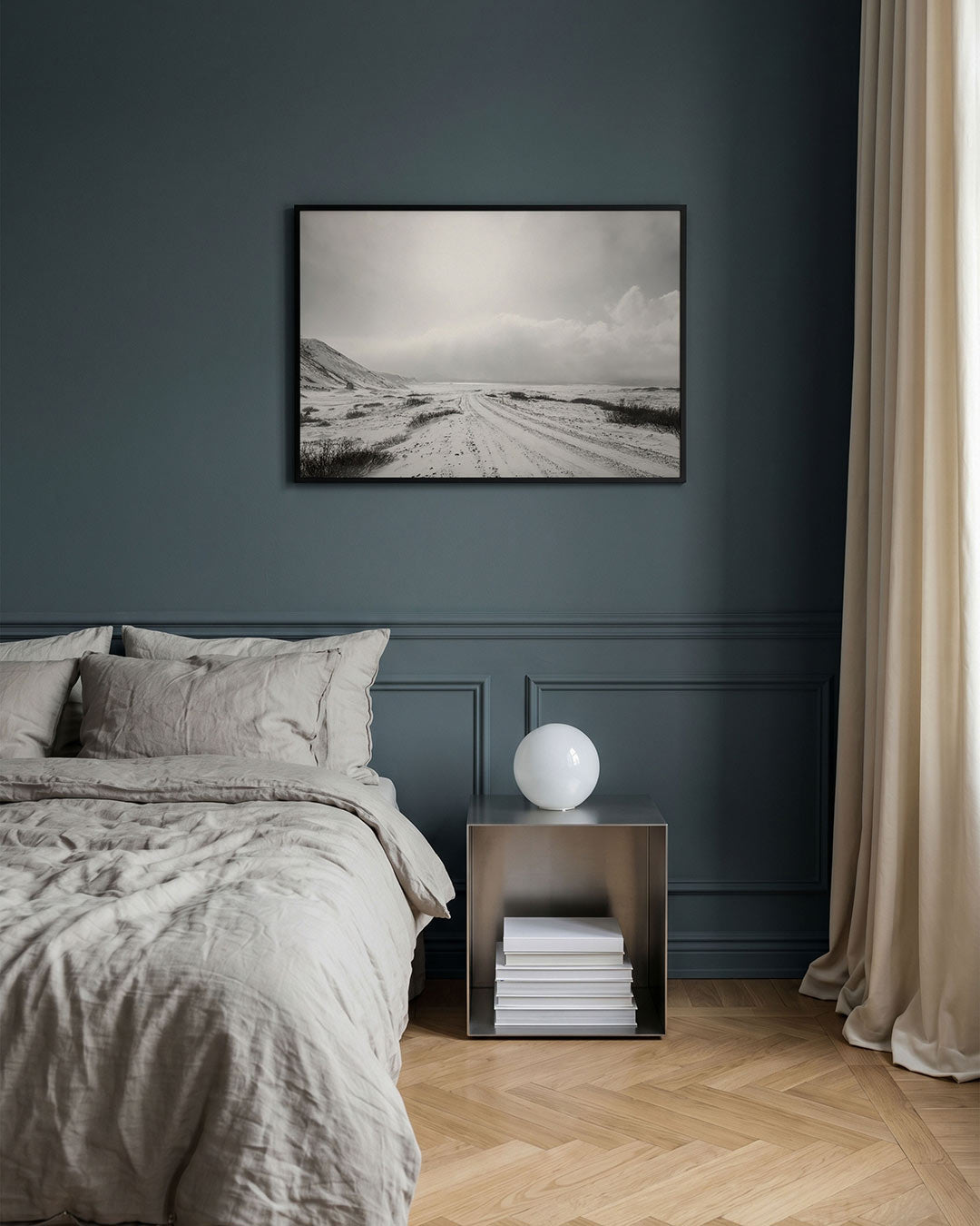 Besneeuwd berglandschap Poster