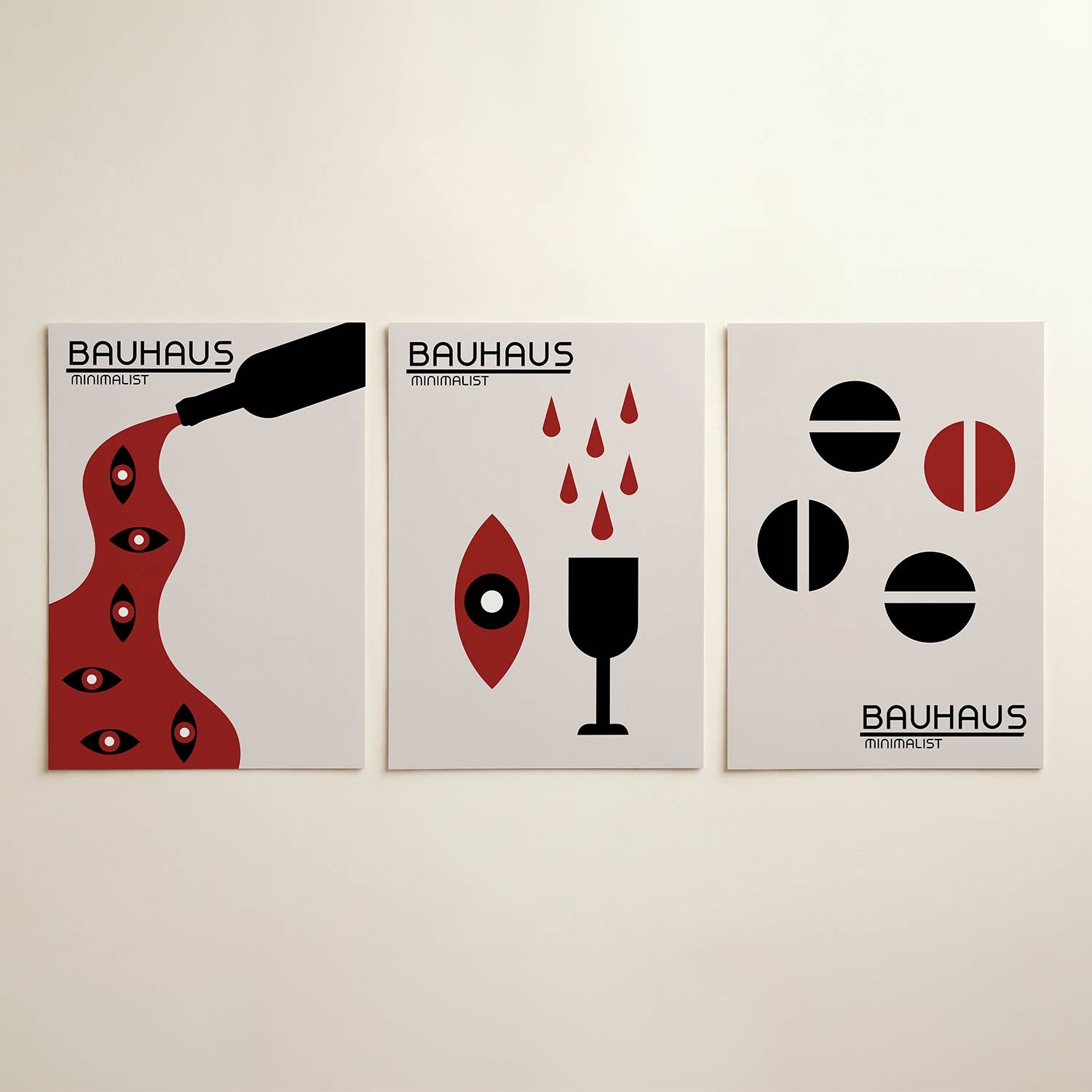 Vloeiende vormen Posterset