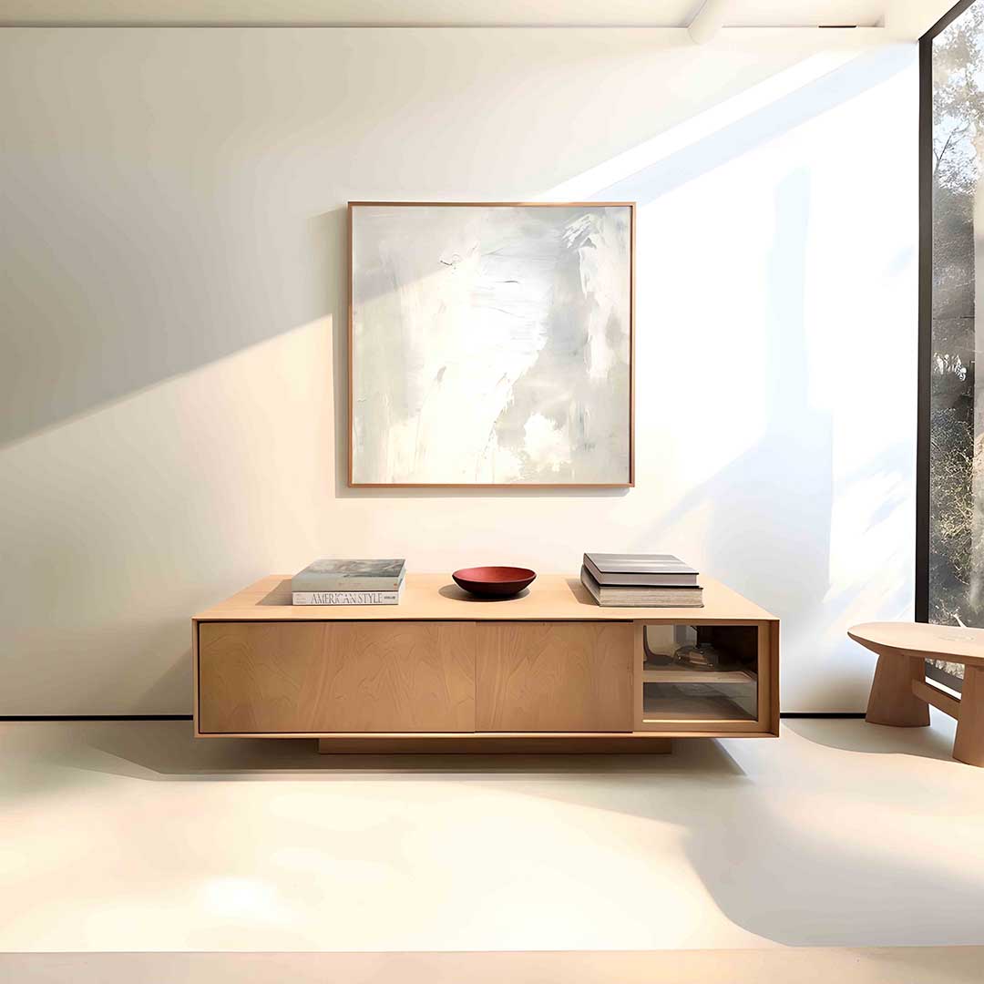 Abstracte grijze en witte Poster