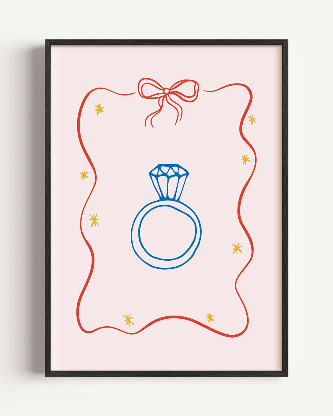 Sierlijke Ring Illustratie Poster-WallArtistic