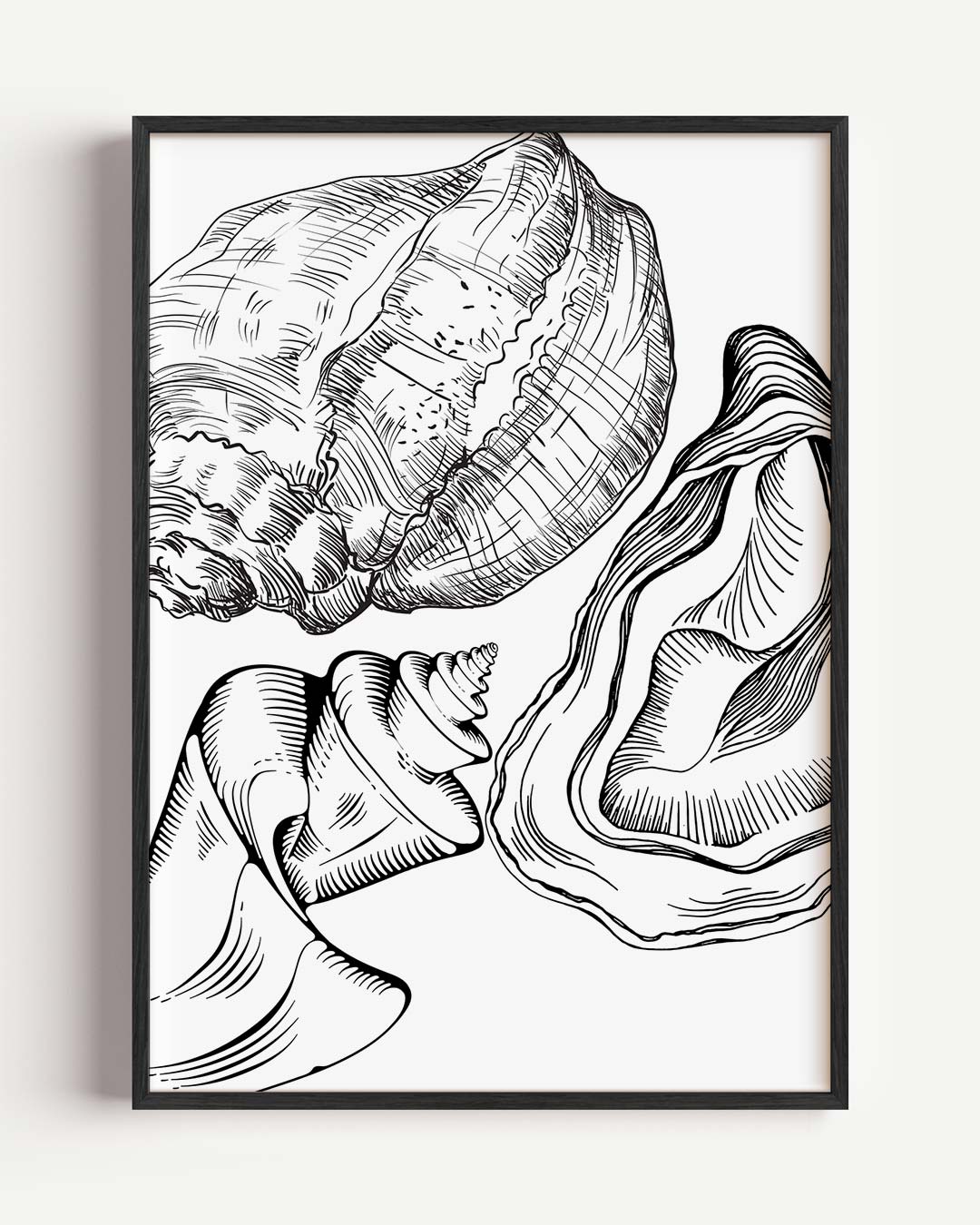 Elegante Schelpentekening Poster-WallArtistic