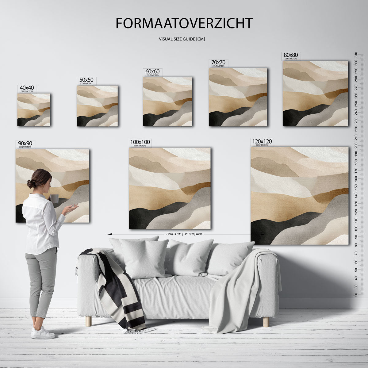 Golvende lijnen Poster