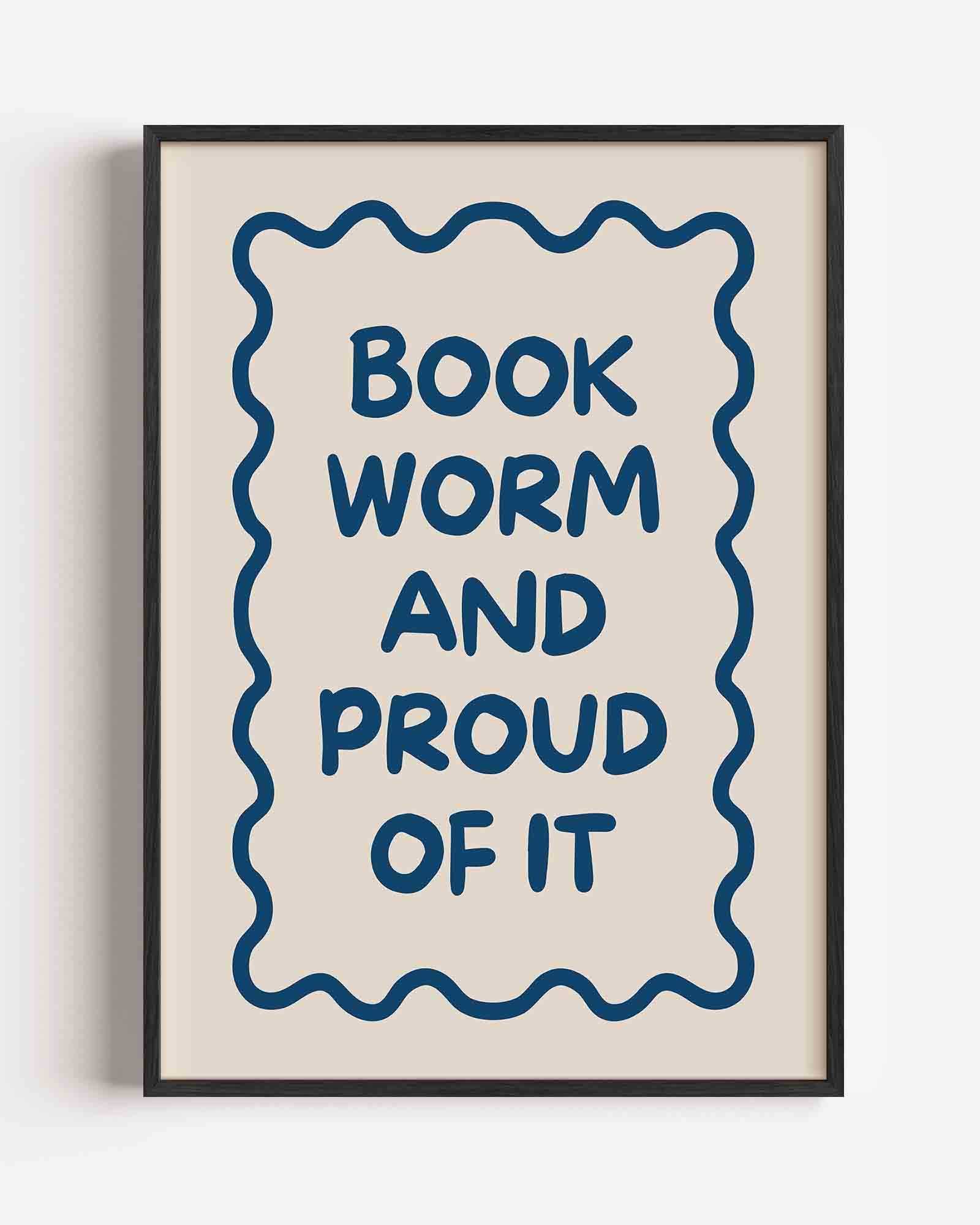 Boekwurm trots Poster