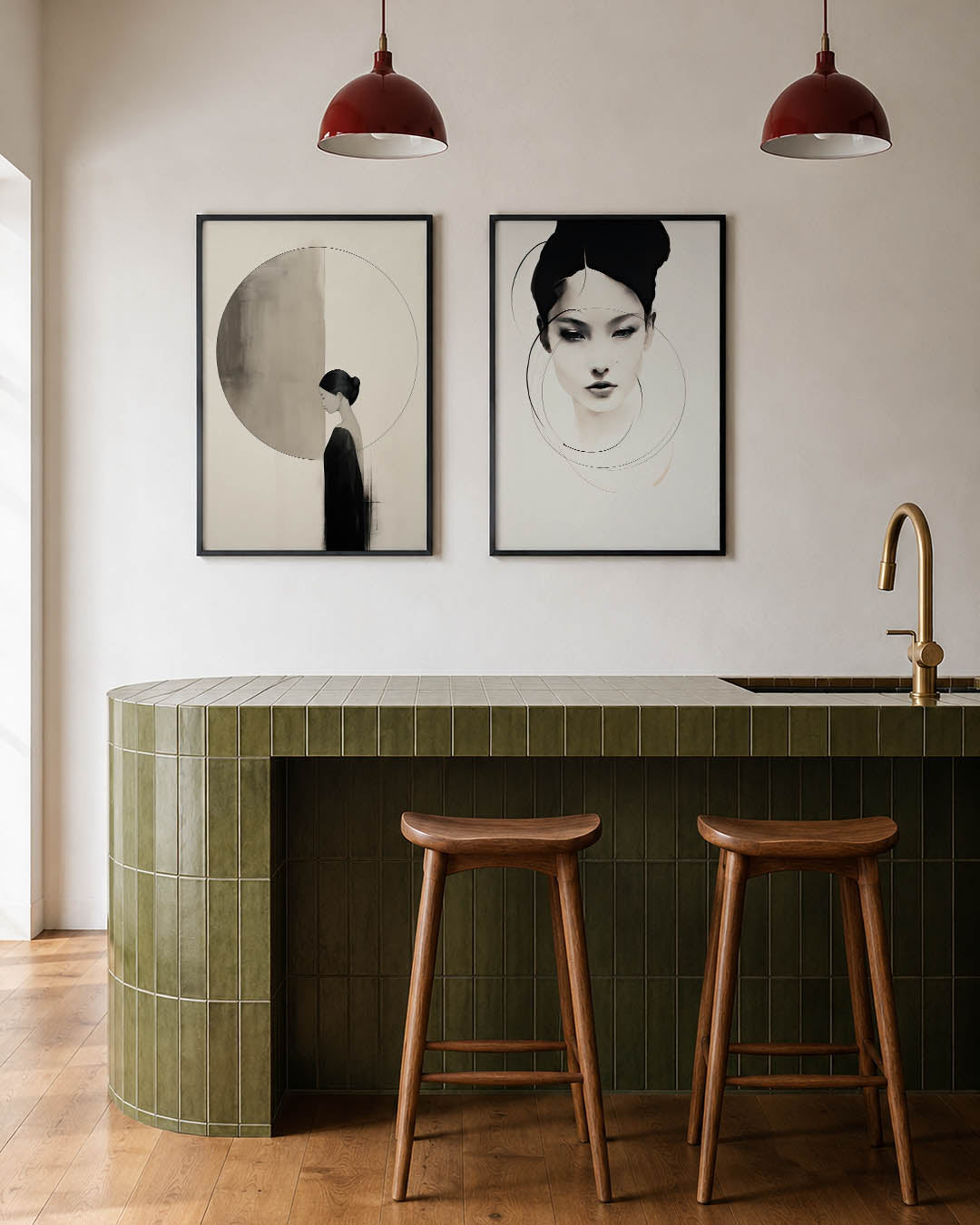 Cirkel en silhouet Posterset