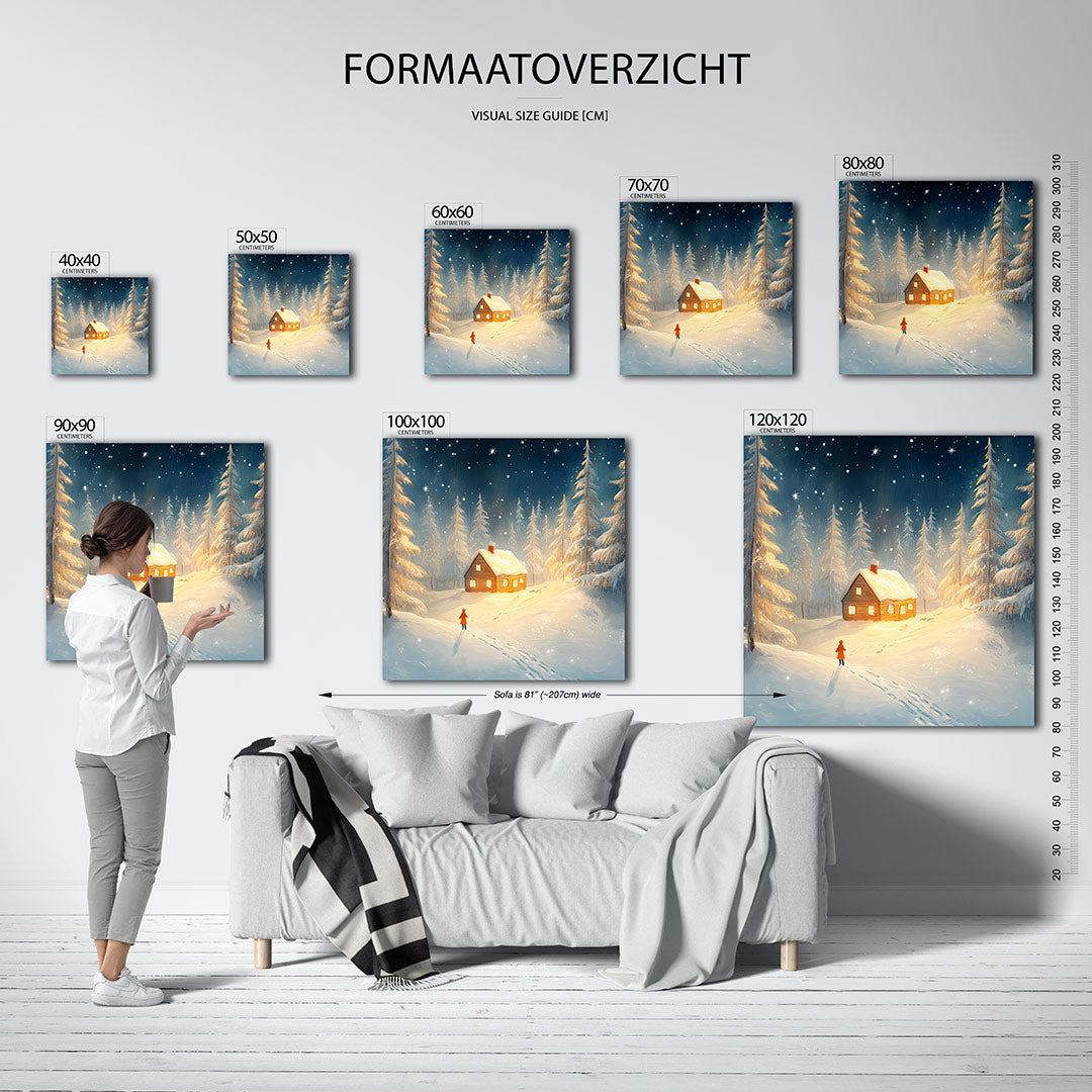 Winterse avond Kunstwerk
