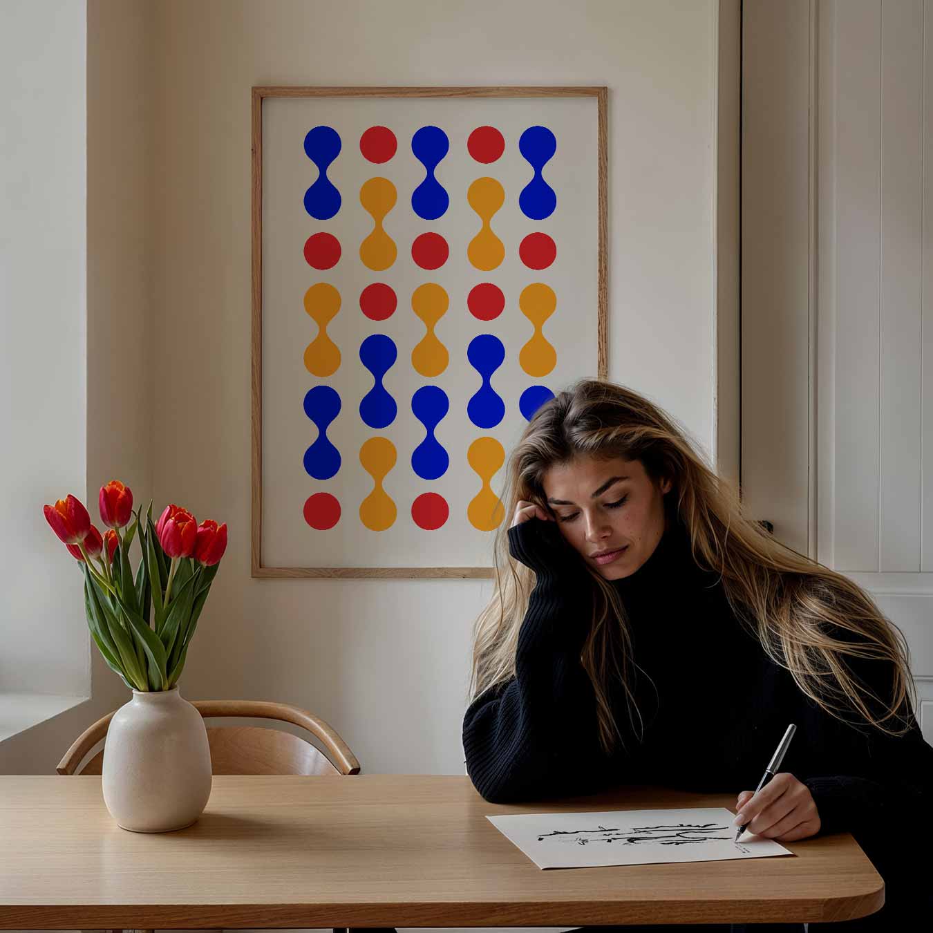 Kleurrijke Geometrische Vormen Poster-WallArtistic