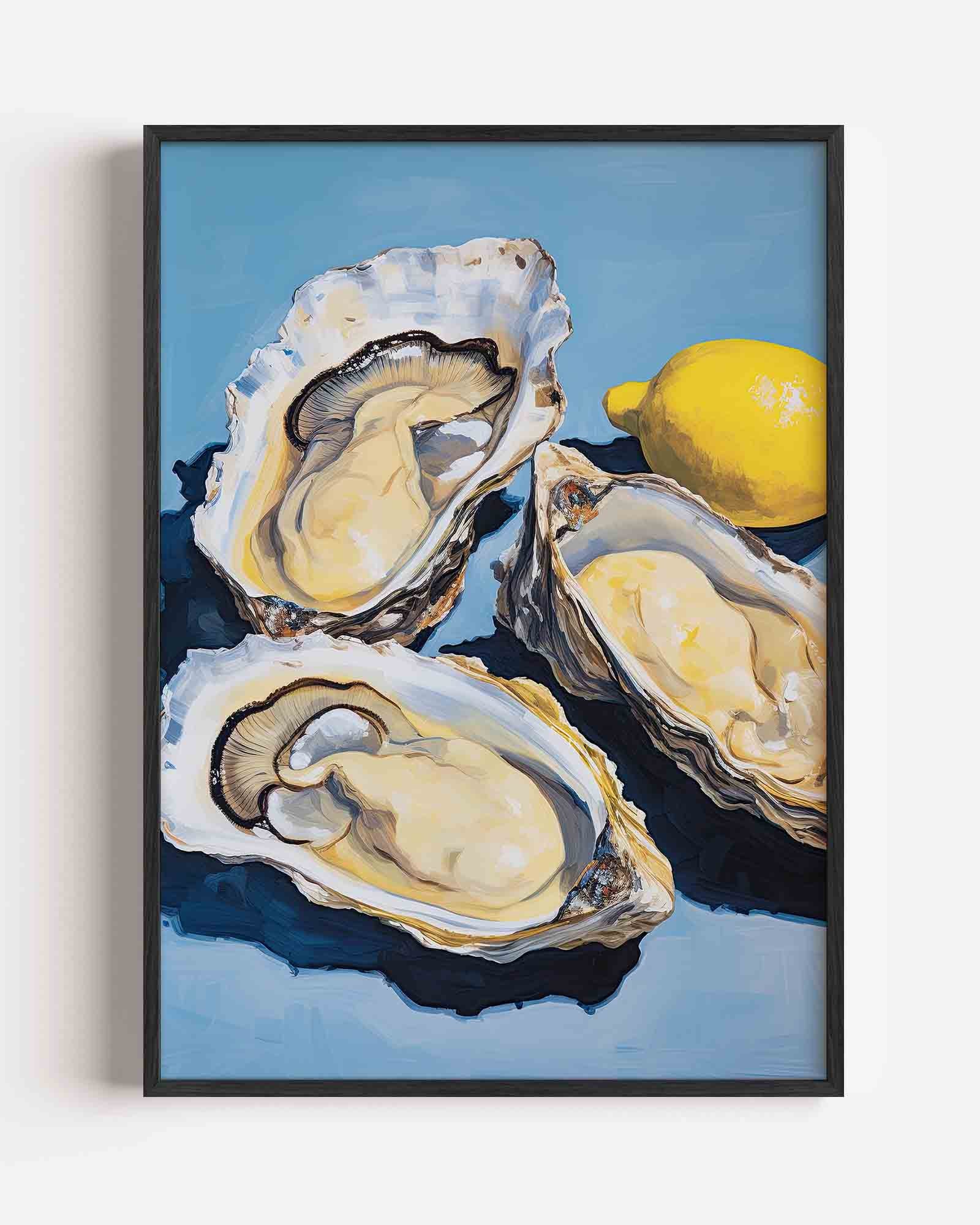 Oesters en citroen Poster